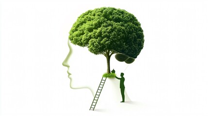 Obraz premium Image of Mental Health, Self-Development Mind, Wellness, and Tranquility with Calm Emotions and Serene Ambiance