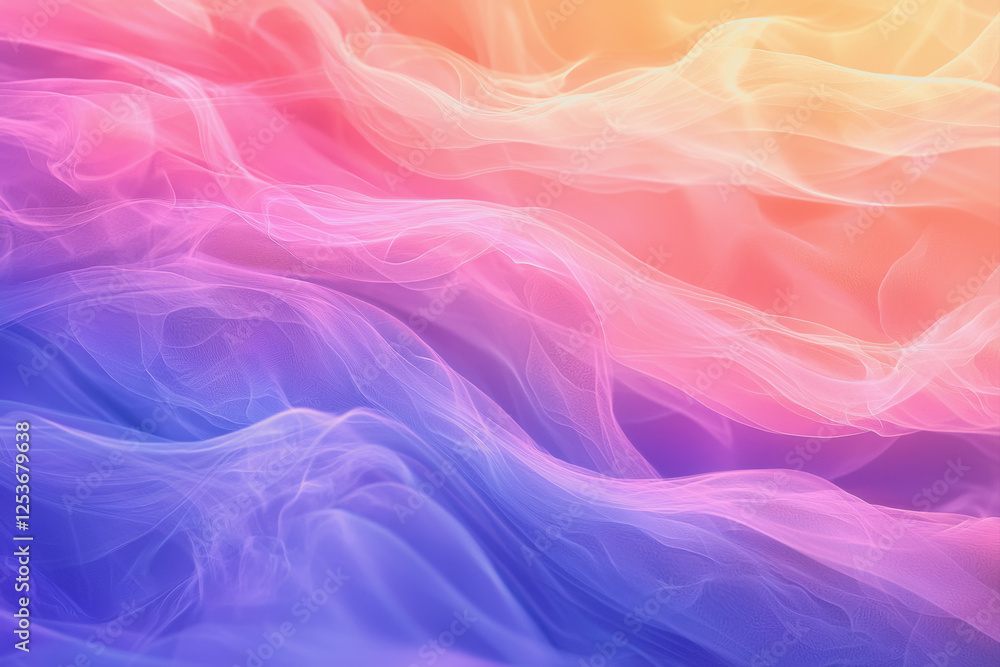 Poster colorful background featuring a wave of smoke in various shades creating an abstract artistic effect