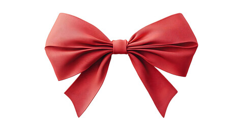 Illustration of red ribbon bowIsolated on a white background