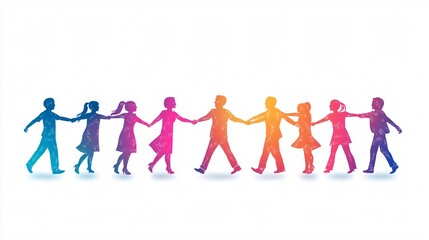 Illustration depicting soft skills development with abstract visuals. The concept represents communication, teamwork, leadership, and personal growth.