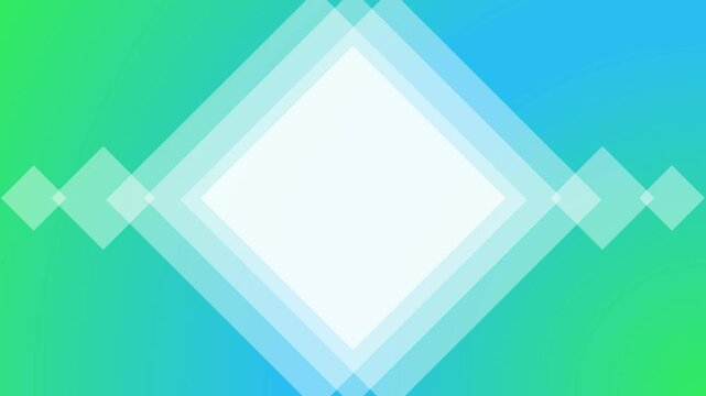 ブルーとグリーンのグラデーション背景ひし形フレーム