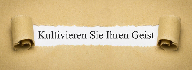 Kultivieren Sie Ihren Geist
