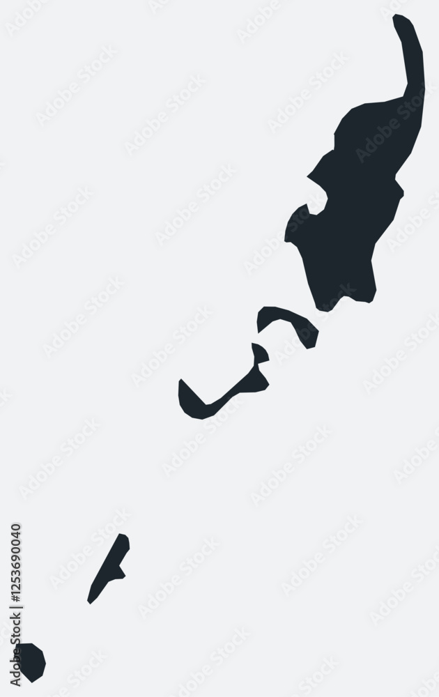 Poster palau map. just a simple border map. shape of the country. flat blank palau outline. vector boundary