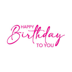 Beautiful Happy Birthday text vector, Happy Birthday text template, Happy Birthday to You Logo Design, Handwritten Happy Birthday 