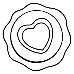 Classic Wax Seal with Heart Icon