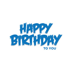 Fototapeta premium Beautiful Happy Birthday text vector, Happy Birthday text template, Happy Birthday to You Logo Design, Handwritten Happy Birthday 
