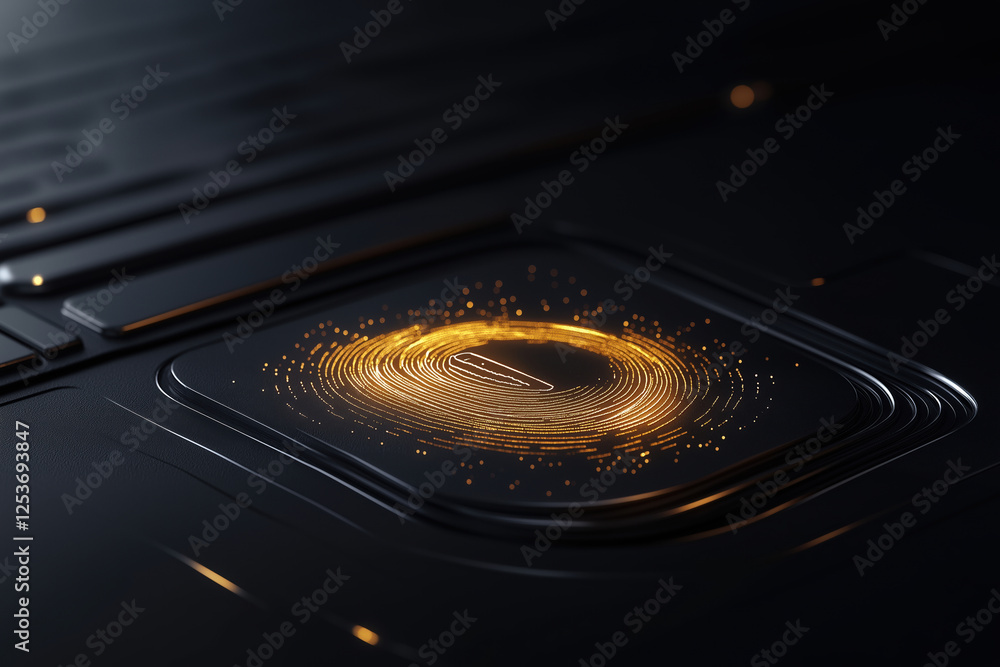 Poster abstract glowing design on a dark surface representing technology and innovation