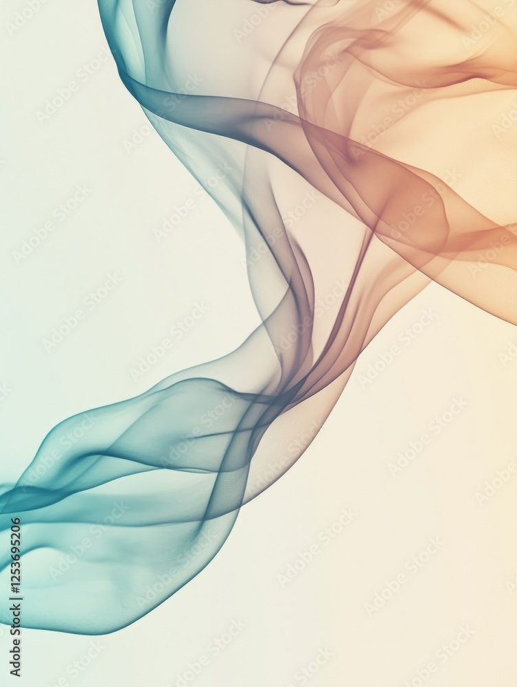 Leinwandbilder flowing silk fabrics create elegant tones in soft lighting against a neutral background for creative