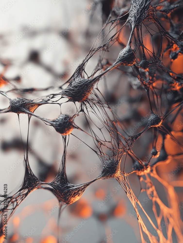 Poster abstract network connection with nodes