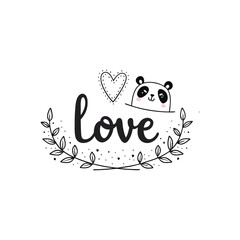 Hearts. Hand-drawn design elements
