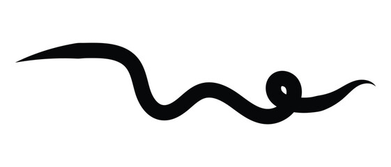 hand drawn one line continuous abstract squiggle line icon on white background.