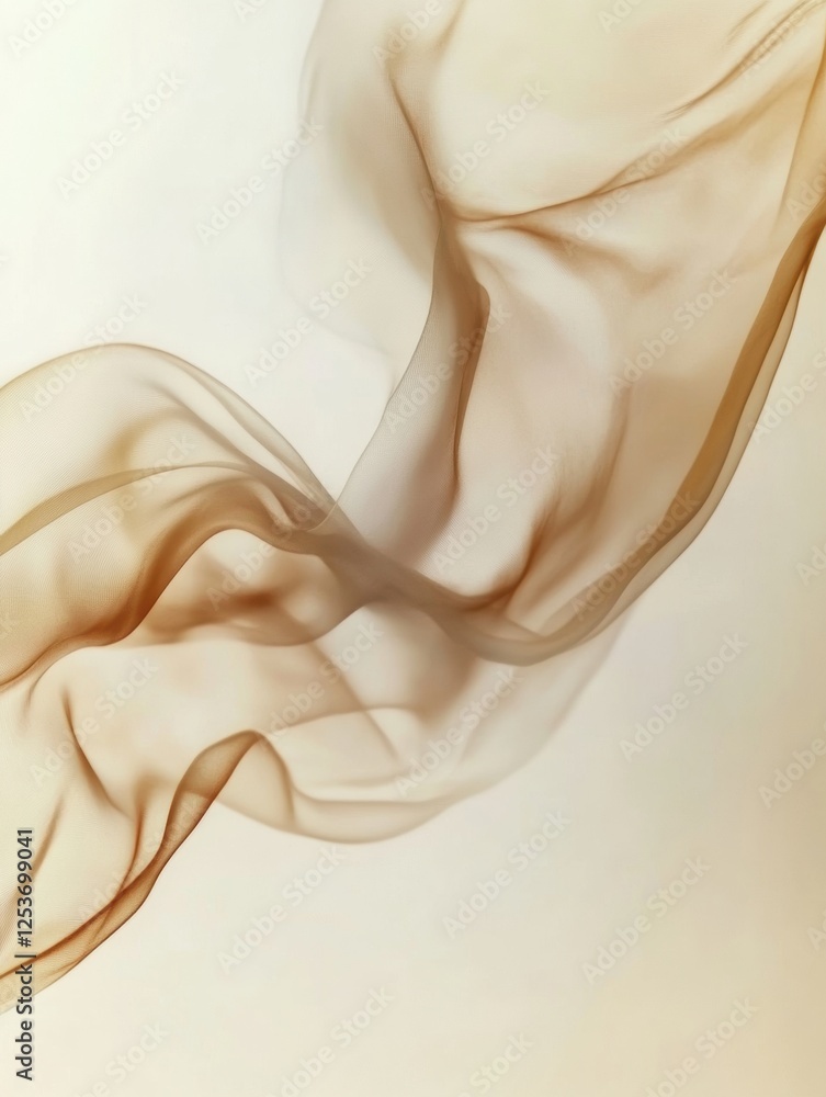 Leinwandbilder flowing silk fabrics create an elegant and tranquil atmosphere with soft lighting against a neutral 