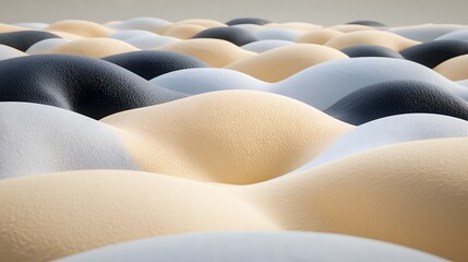 Abstract Landscape of Soft Curves and Textured Waves in Neutral Tones