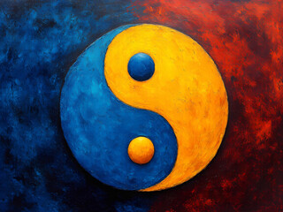 Abstract ying and yang symbol of harmony and balance