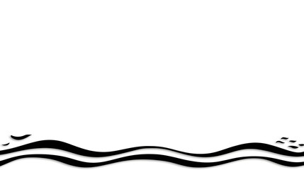 Abstract Black Wavy Lines on White Background for Creative Projects