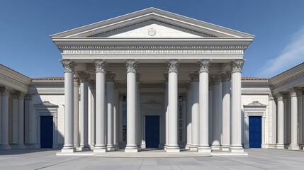 Fototapeta premium Classic Columns Building Exterior