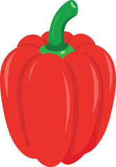 Capsicum Vector Art Illustration Isolated on white background 