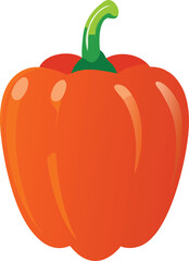 Capsicum Vector Art Illustration Isolated on white background 