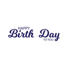 Beautiful Happy Birthday text vector, Happy Birthday text template, Happy Birthday to You Logo Design, Handwritten Happy Birthday 