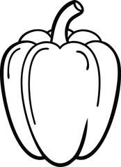 Capsicum Vector Art Illustration Isolated on white background 