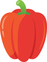 Capsicum Vector Art Illustration Isolated on white background 