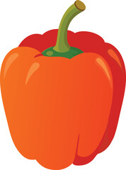Capsicum Vector Art Illustration Isolated on white background 