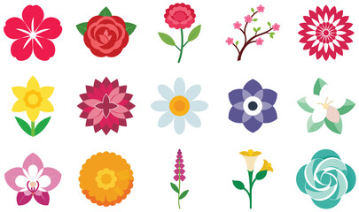 Colorful Floral Design Collection for Creative Use