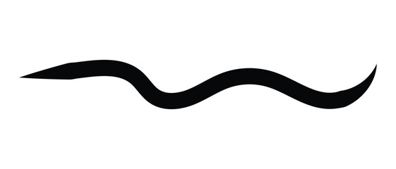 hand drawn one line continuous abstract squiggle line icon on white background.