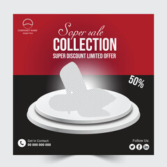 Ladies Shoes Social Media Post Design