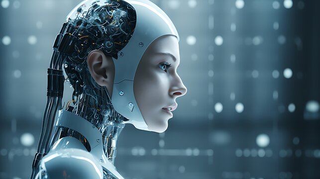 A robota??s neural network processing data to make decisions.