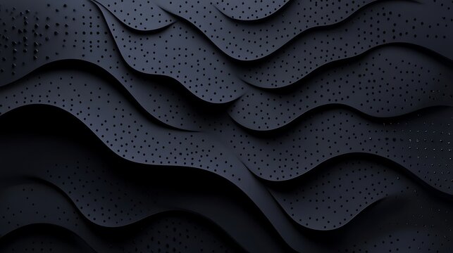 Abstract Dark Wavy Pattern with Perforated Surface
