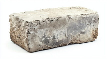 A block of concrete isolated on a white background