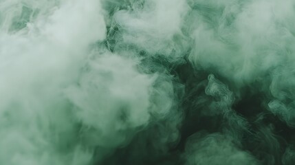 Abstract Green Smoke Clouds Background Texture