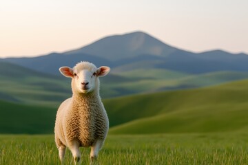 Fototapeta premium sheep in the mountains