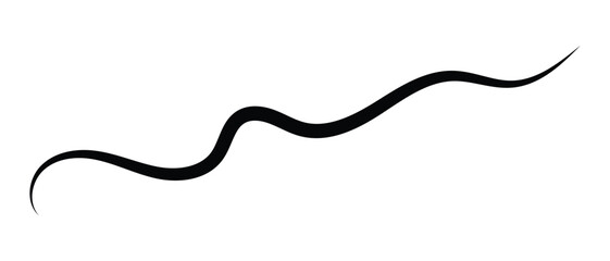 hand drawn one line continuous abstract squiggle line icon on white background.