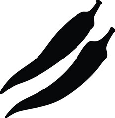 Okra vector art with a white background. Green Okra Vegetable Illustration Isolated on White Background