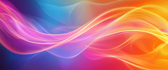 Obraz premium Dynamic Abstract Light Waves with Warm Gradient
