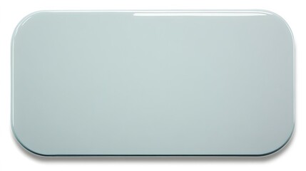 Seafoam Green Rectangular Glass Panel Mockup, Blank Template Design