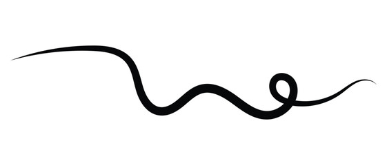 hand drawn one line continuous abstract squiggle line icon on white background.