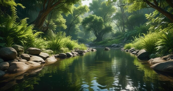 Un sistema hidr?ulico que aplica una gran cantidad de agua a la hierba verde en un parque, aplicar, hierba, hidr?ulico