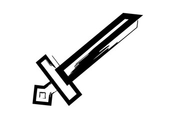 Ink Blade: Artistic Sword Tattoo Vector