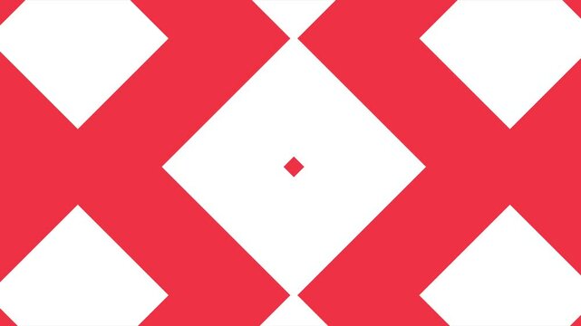 Animated background of red lines that move smoothly to form a square on a white background