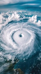 Dark clouds gather as a tropical storm approaches the coast, revealing worsening weather
