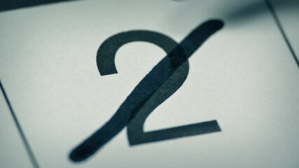 Dates Crossed Off Calendar And Go Red, All Dates