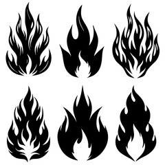 fire flames set
