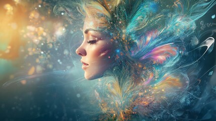 young woman in the night