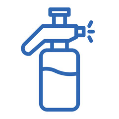 sprayer with water color icon