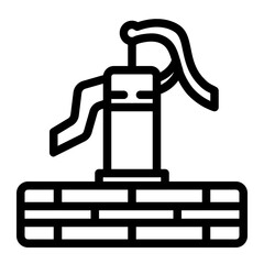 Obraz premium Surface Pump line icon