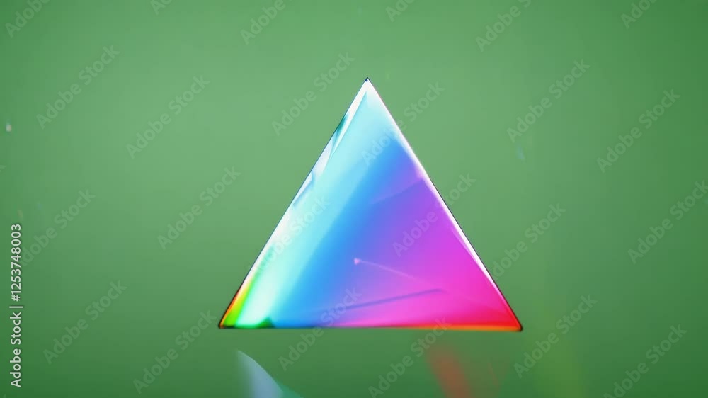Poster a shimmering prism effect creating a rainbow spectrum. green screen chromakey