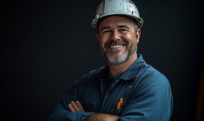 Smiling Construction Worker Portrait